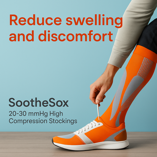SootheSox- New 20-30mmhg High Compression Socks For Men and Women