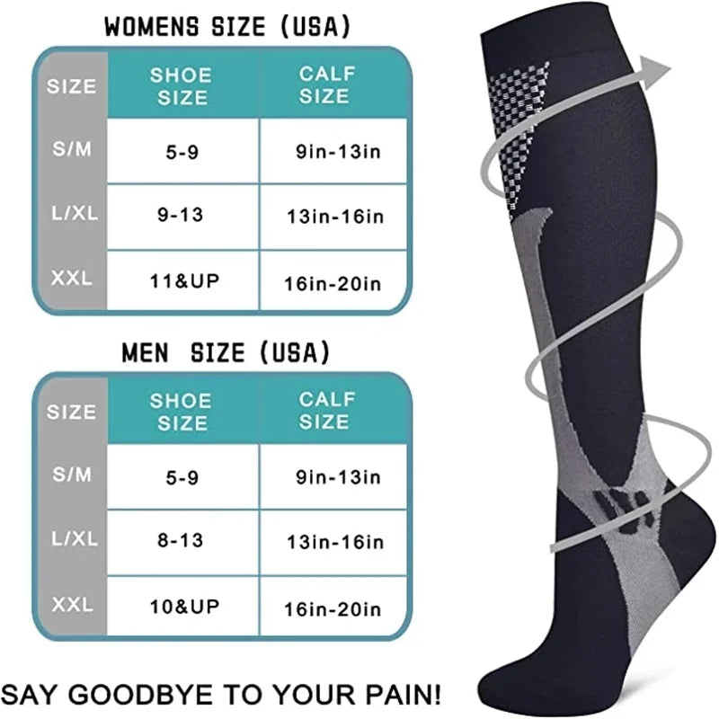SootheSox- New 20-30mmhg High Compression Socks For Men and Women